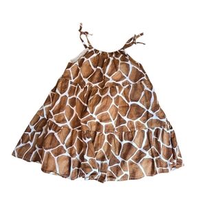 Janie and Jack The Wanderer Sundress Tawny Brown Giraffe Dress 18-24 Months
